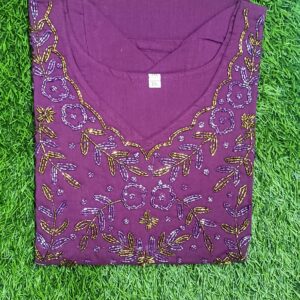 5006-Vatican | Heavy Aari Work | Side Slit Kurti With Lining