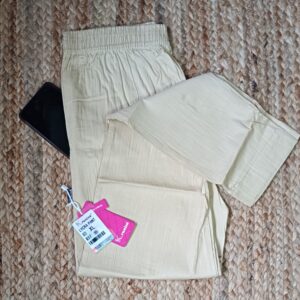 4002-Lycra Straight Cut Kurti Pant | Light Sandal