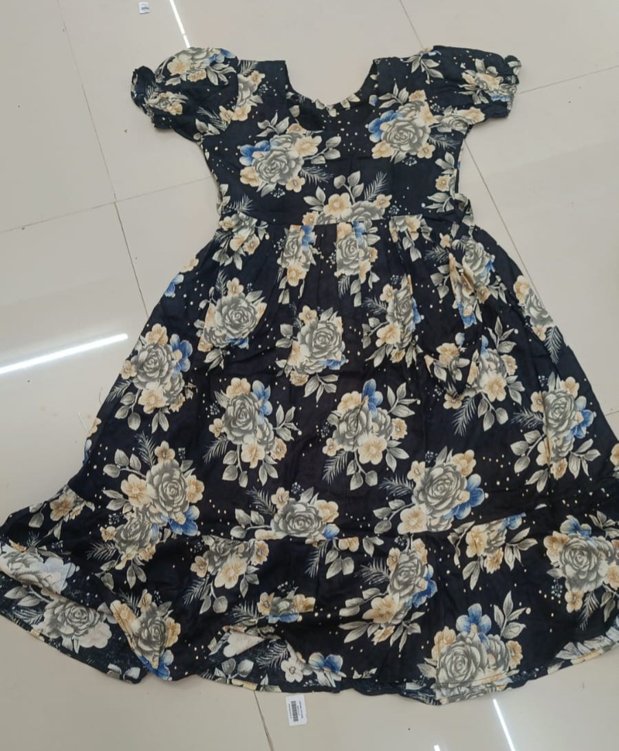Rayan| Puffed Sleeve | Frock - Black - Image 2