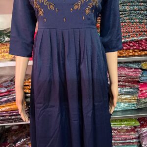 5041- Anarkali | Premium shimmer Georgette with a Soft Lining | Hand Work  Kurti