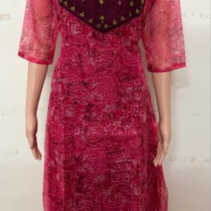 Anarkali | Premium organza net Embroidery kurti with a Soft Lining | Hand Work  Kurti