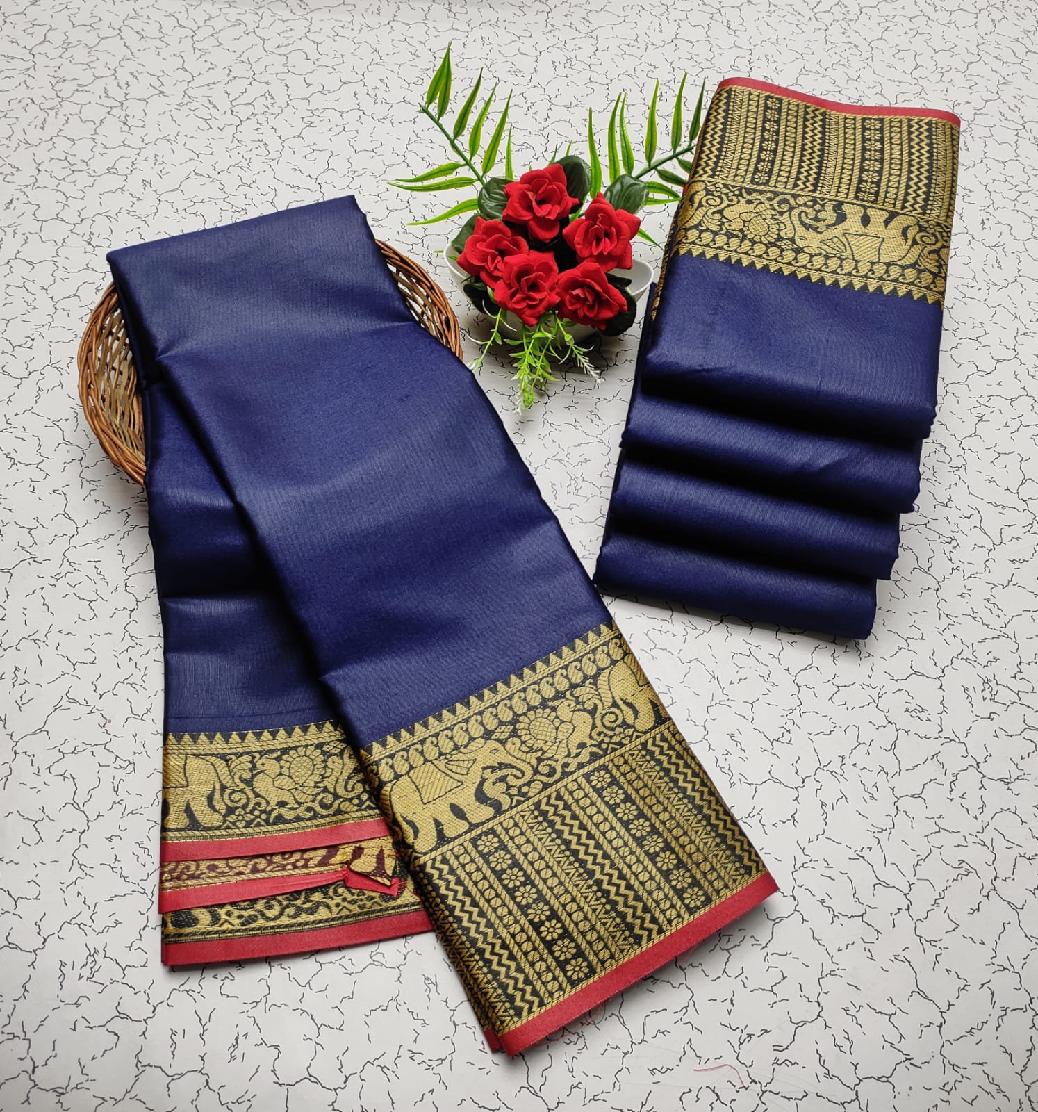 Wedding Narayanapet silk plain sarees - Image 4