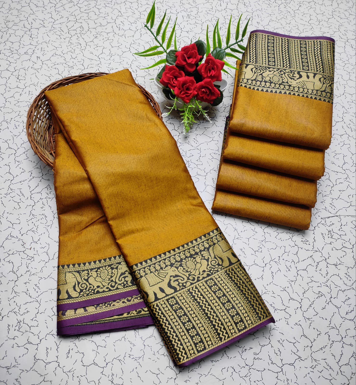 Wedding Narayanapet silk plain sarees