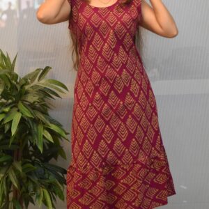 Cotton Silk Fit | Frock With Separate Sleeve Attached