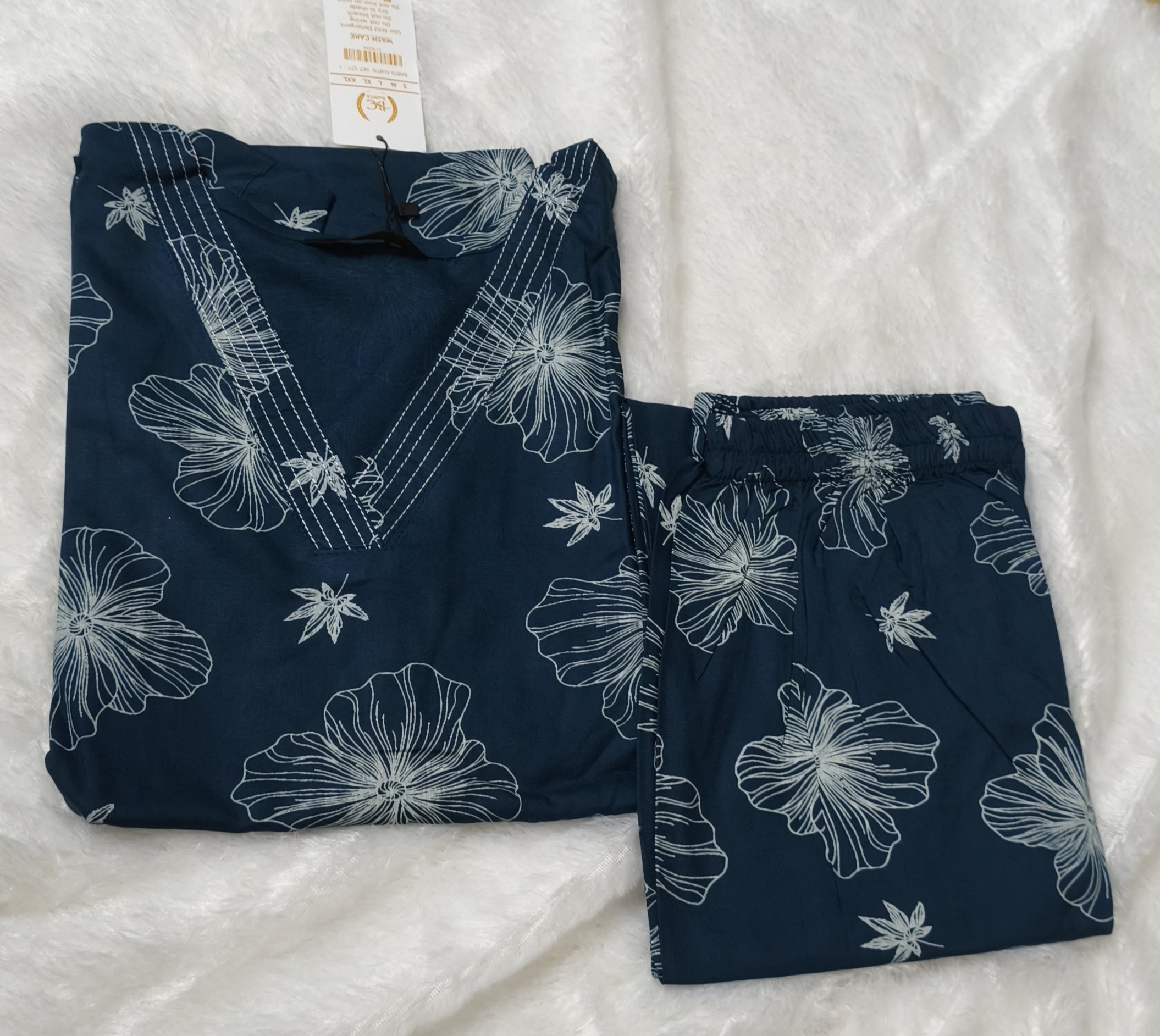 Babithaa Rayon Co-ord Set Side Open with Mobile Packet
