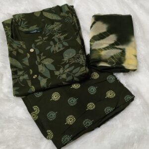 VR Branded Rayan Daily Wear kurti sets(Kurti/Pant/Duppata)
