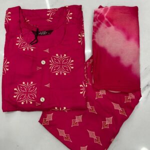VR Branded Rayan Daily Wear kurti sets(Kurti/Pant/Duppata)
