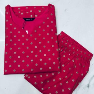 Babitha Rangoli Silk Co-ord Set Side Open with Mobile Packet